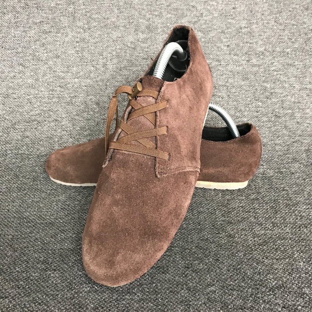 Royal Elastics Brown Suede Lace Up Flats Loafers Oxfords Womens US 9.5 EU 41.5